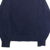 TOMMY HILFIGER Mens Jumper Blue V-Neck Tight Knit M