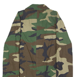 PULL AND BEAR Mens Coach Jacket Green Canvas Camouflage M