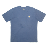 CARHARTT Tall Mens T-Shirt Blue 2XL