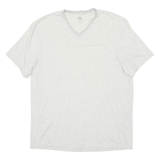 CALVIN KLEIN Womens T-Shirt Grey V-Neck L