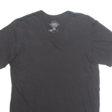 CALVIN KLEIN Womens T-Shirt Black V-Neck M