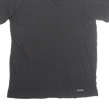 CALVIN KLEIN Womens T-Shirt Black V-Neck M