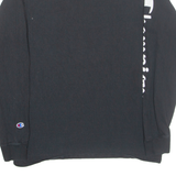 CHAMPION Mens T-Shirt Black Long Sleeve L
