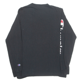CHAMPION Mens T-Shirt Black Long Sleeve L