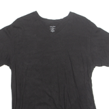 CALVIN KLEIN Mens T-Shirt Black V-Neck M