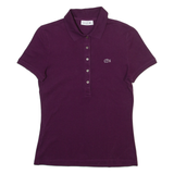LACOSTE Womens Polo Shirt Purple S