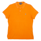RALPH LAUREN Skinny Fit Mens Polo Shirt Orange XL