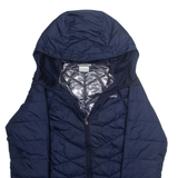 COLUMBIA Womens Puffer Coat Blue Hooded L