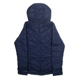 COLUMBIA Womens Puffer Coat Blue Hooded L