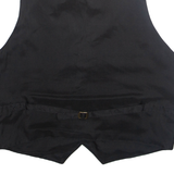 CROWN GATE Mens Waistcoat Black Faux Leather 2XL