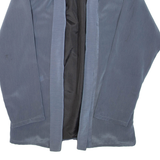 THAI SILK Mens Blazer Jacket Blue Silk M