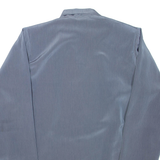 THAI SILK Mens Blazer Jacket Blue Silk M