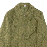 Womens Blazer Jacket Green Viscose Floral UK 14