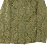 Womens Blazer Jacket Green Viscose Floral UK 14