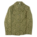 Womens Blazer Jacket Green Viscose Floral UK 14