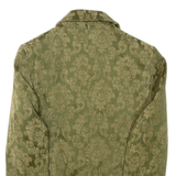 Womens Blazer Jacket Green Viscose Floral UK 14