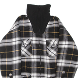 WORKER Mens Lumberjack Jacket Black Check M