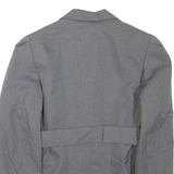 Belted Womens Blazer Jacket Grey M