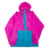 K-WAY Womens Rain Jacket Pink Hooded Colourblock M