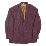 Mens Blazer Jacket Purple Silk M