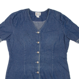 MODESARA Short Sleeved Womens Denim Jacket Blue XL