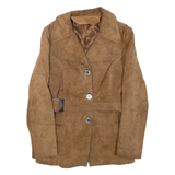 Belted Womens Jacket Brown Leather XS