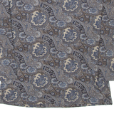MONTEGO Womens Printed Top Blue V-Neck 3/4 Sleeve Paisley XL