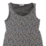 TOM TAILOR Womens Smock Vest Brown Sleeveless Floral M