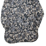 Womens Printed Blouse Black High Neck Long Sleeve Geometric M