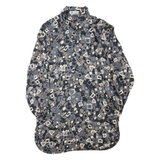 Womens Printed Blouse Black High Neck Long Sleeve Geometric M