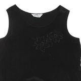 RED ROSE Womens Vest Black Sleeveless XL
