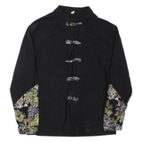 Womens Printed Top Black High Neck Long Sleeve L