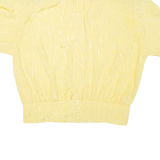 Womens Printed Shirt Yellow Collared L