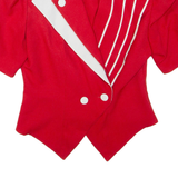 FASHION STYLE Womens Blouse Red V-Neck M