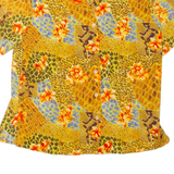 IMPRESSIONS Womens Printed Shirt Orange Collared Floral S