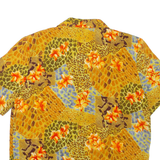 IMPRESSIONS Womens Printed Shirt Orange Collared Floral S