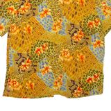 IMPRESSIONS Womens Printed Shirt Orange Collared Floral S