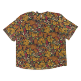 NOTATIONS Womens Printed Top Brown Floral M