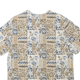 NOTATIONS Womens Printed Top Brown V-Neck Floral M