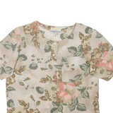 ENNEDI Womens Printed Top Beige Floral L