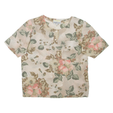 ENNEDI Womens Printed Top Beige Floral L