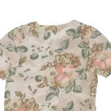 ENNEDI Womens Printed Top Beige Floral L