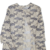 Womens Kimono Top Black 3/4 Sleeve M