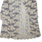 Womens Kimono Top Black 3/4 Sleeve M