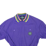 Womens Cropped Top Purple Collared M