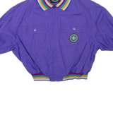 Womens Cropped Top Purple Collared M