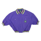 Womens Cropped Top Purple Collared M