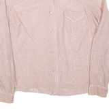 KELLER ERNESTINE Womens Shirt Pink Collared Long Sleeve M