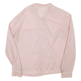 KELLER ERNESTINE Womens Shirt Pink Collared Long Sleeve M