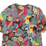 TRU BLOUSE Womens Printed Top Red Crazy Pattern L